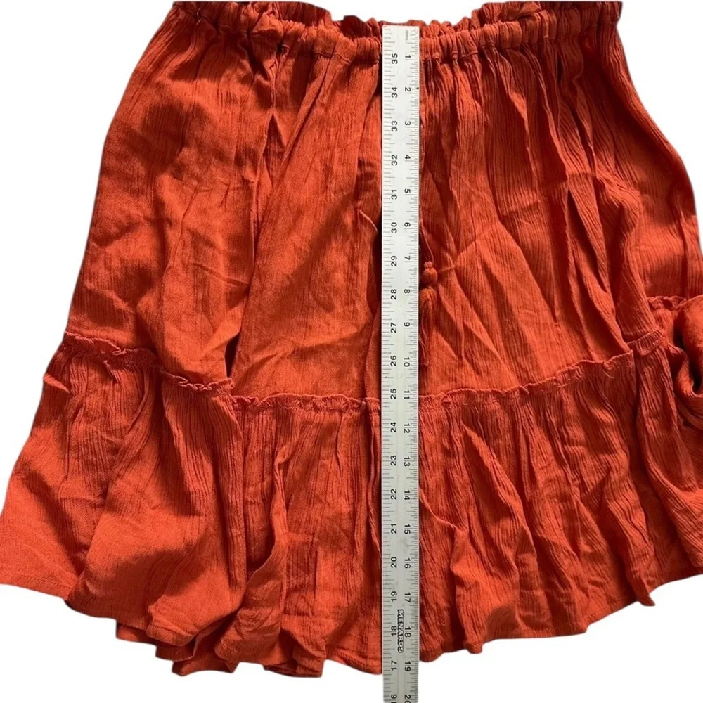 Elan Women’s Orange Tiered Ruffled Mini Skirt ~ Size L ~ NWT - Picture 8 of 8